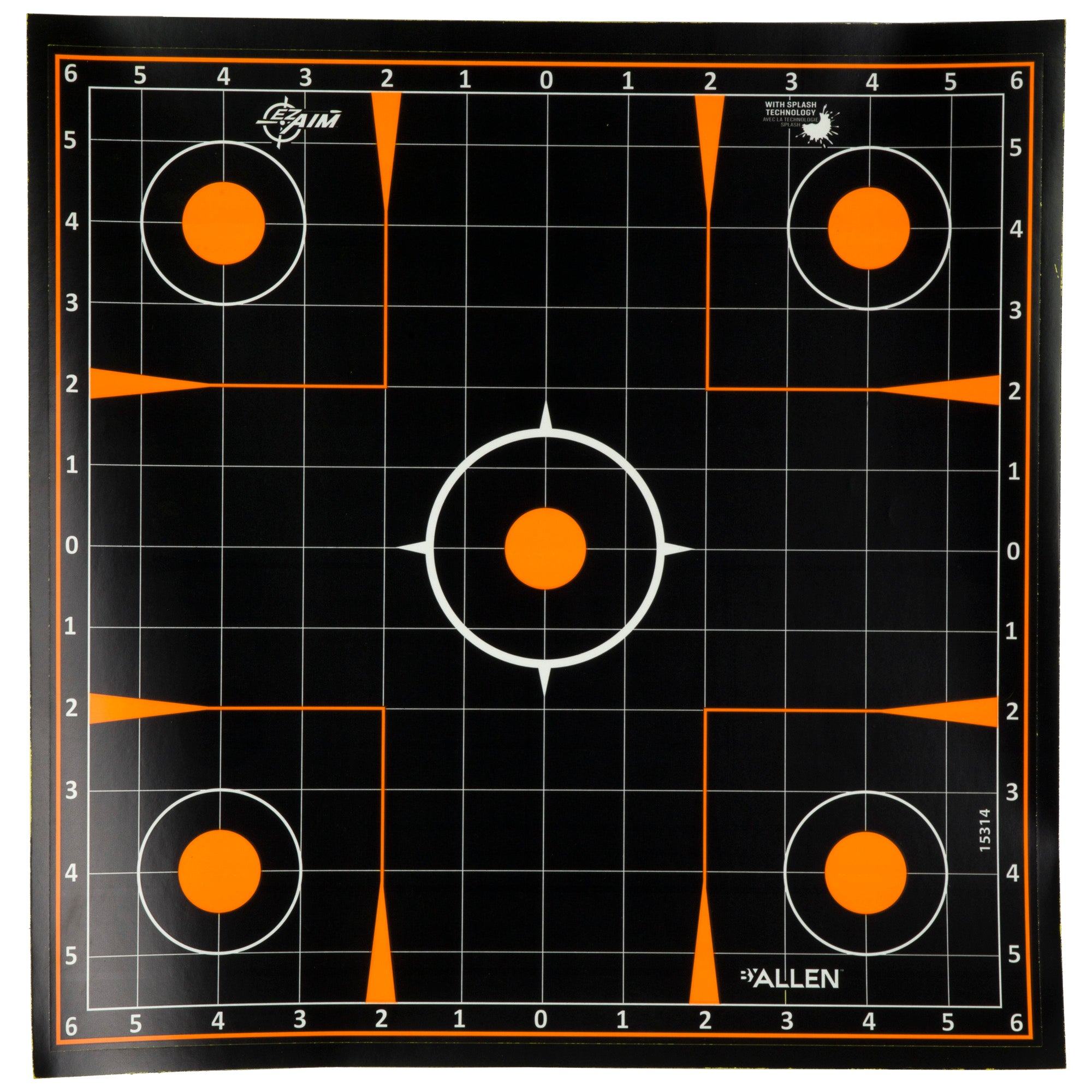 Allen Company EZ Aim Splash Paper Shooting Targets – 12x12 Inches, Pack of 10
