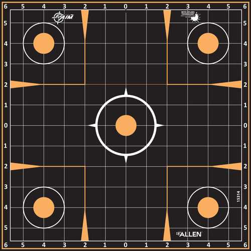 Allen Company EZ Aim Splash Paper Shooting Targets, 12 x 12 inches, Pack of 5