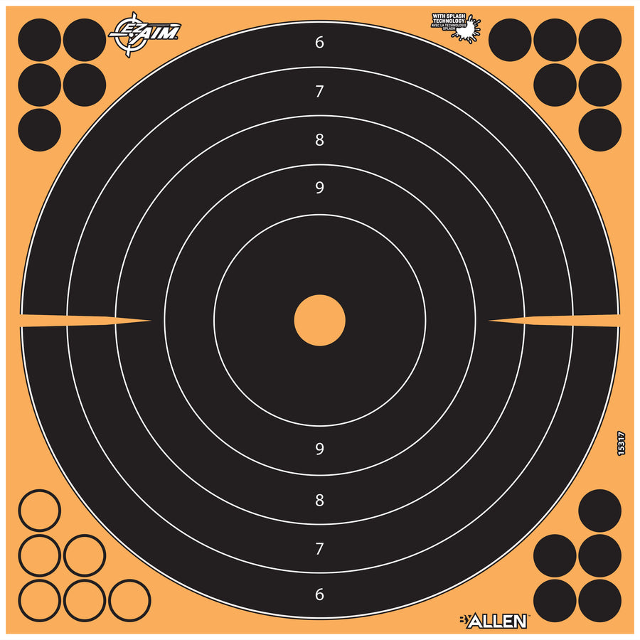Allen Company EZ Aim Adhesive 12-inch Bullseye Targets – 5 Pack for Improved Accuracy