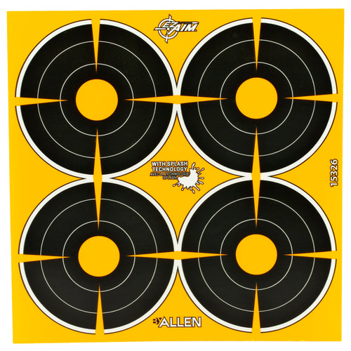 Allen Company EZ Aim 3-Inch Adhesive Splash Reactive Paper Shooting Targets (12 Sheets)