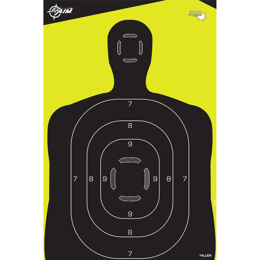 Allen Company EZ Aim 12x18 Silhouette Targets – Reactive Paper Targets for Improved Shooting Accuracy