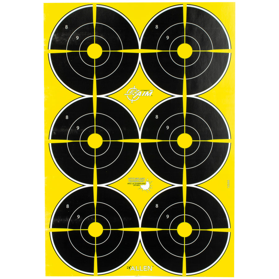 Allen Company EZ Aim Non-Adhesive Paper Splash Shooting Targets, 12x18 Inches, 8 Pack