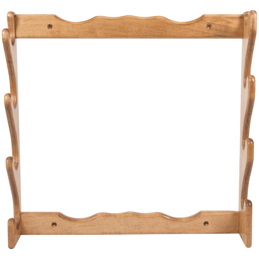 Allen Company Four Gun Wooden Wall Rack, Solid Wood Construction, 24.5"X24.5"x4.25", Natural Finish