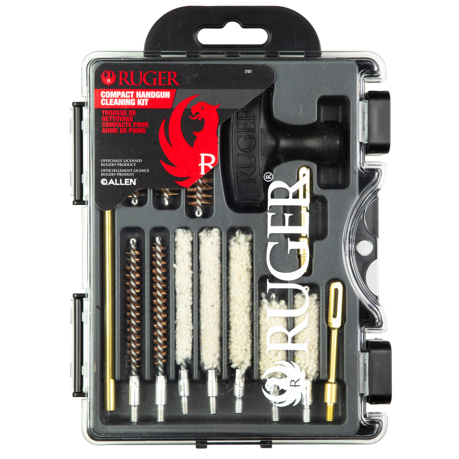 Allen Company Ruger Compact Handgun Cleaning Kit – 15-Piece Gun Cleaning Set with Sturdy Toolbox