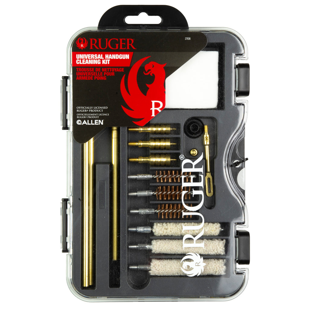 Allen Company Ruger Universal Handgun Cleaning Kit - 18 Piece Toolbox Set for Multiple Calibers