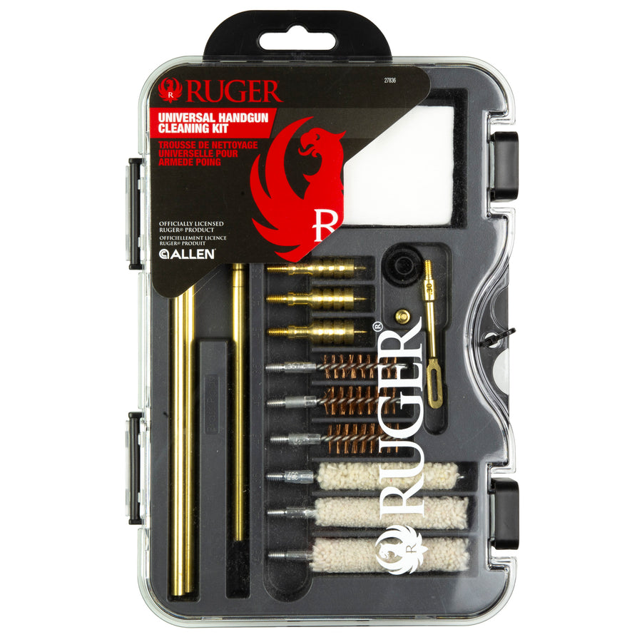 Allen Company Ruger Universal Handgun Cleaning Kit - 18 Piece Toolbox Set for Multiple Calibers