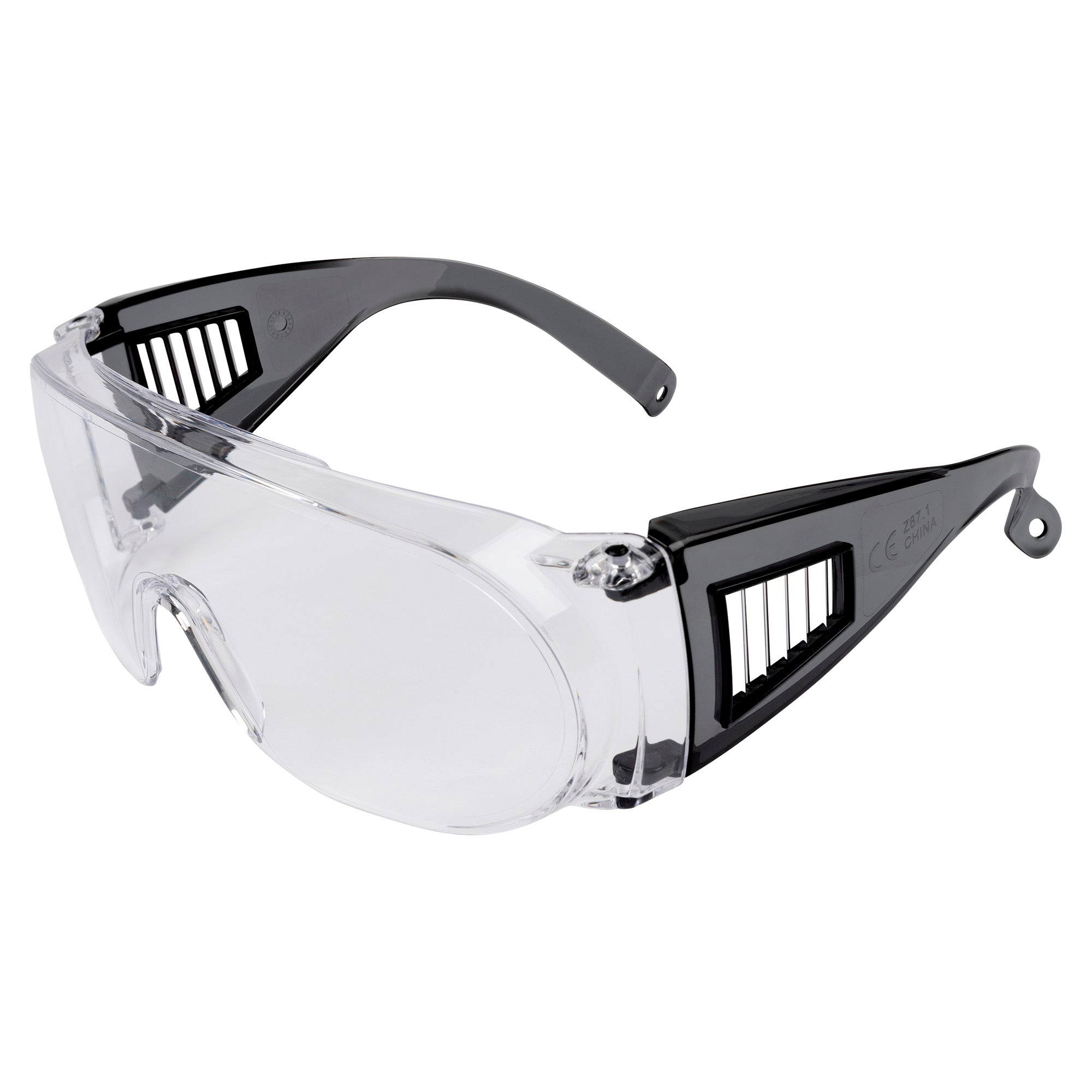Allen Company ULTRX Fit Over Safety Glasses - Clear, Impact-Resistant Polycarbonate Lenses with Ventilated Temples