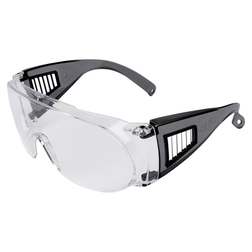 Allen Company ULTRX Fit Over Safety Glasses - Clear, Impact-Resistant Polycarbonate Lenses with Ventilated Temples