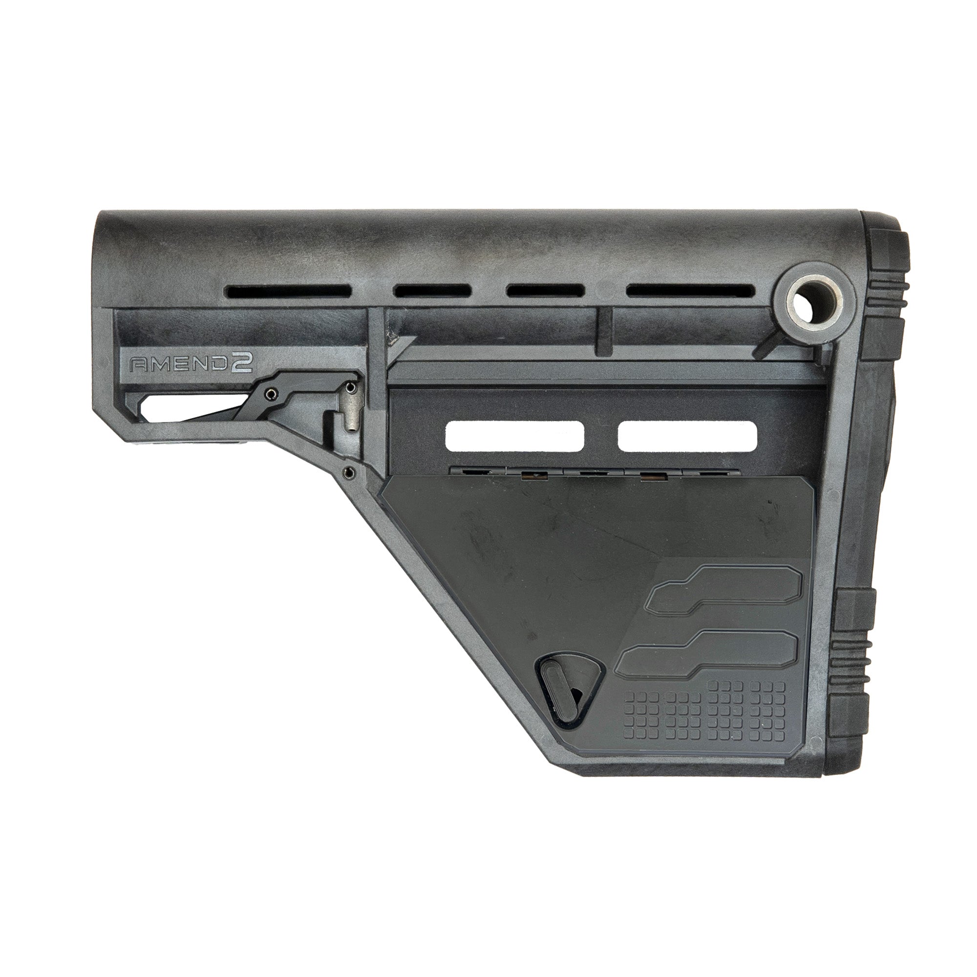 Amend2 AMS Low Profile Modular Stock for Mil-Spec Rifles in Gray