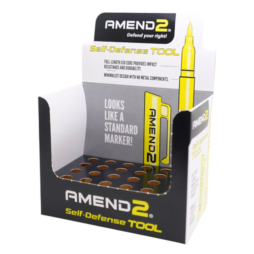 Amend2 Reinforced G10 Yellow Self-Defense Pen - Durable and Concealed Protection Tool