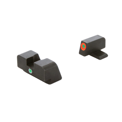 Ameriglo I-Dot, Single Dot, Night Sight, For Fn Highpower, Green Front With Orange Outline, Green Rear, Matte