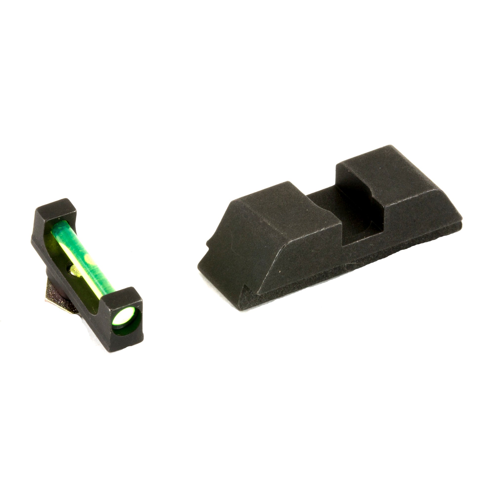 AmeriGlo GFT-114 Glock Fiber Optic Front and Flat Black Steel Rear Sight Set