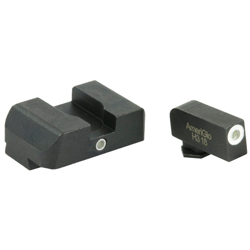 Ameriglo I-Dot, Sight, 2 Dot, Fits Glock Gen 1-4 9MM/40S&with 380ACP And Gen 5 10MM/45ACP, Green With White
