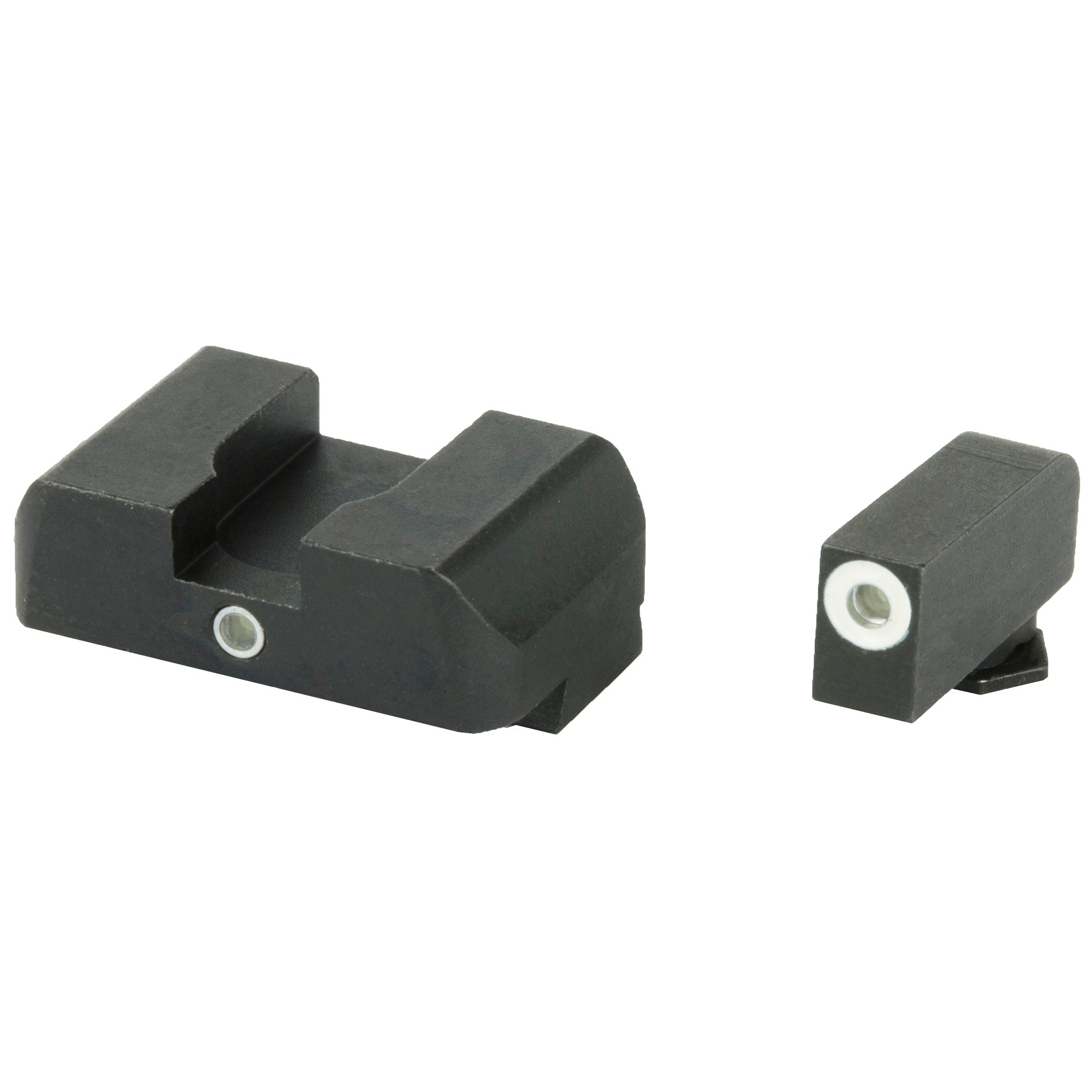 AmeriGlo I-Dot Tritium Green Front and Rear Sight Set for Glock 17/19/22 with White Outline