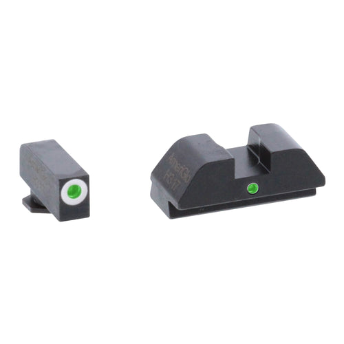 Ameriglo I-Dot, Sight, Fits Glock 42 And 43, Green Tritium White Outline Front With Green Rear