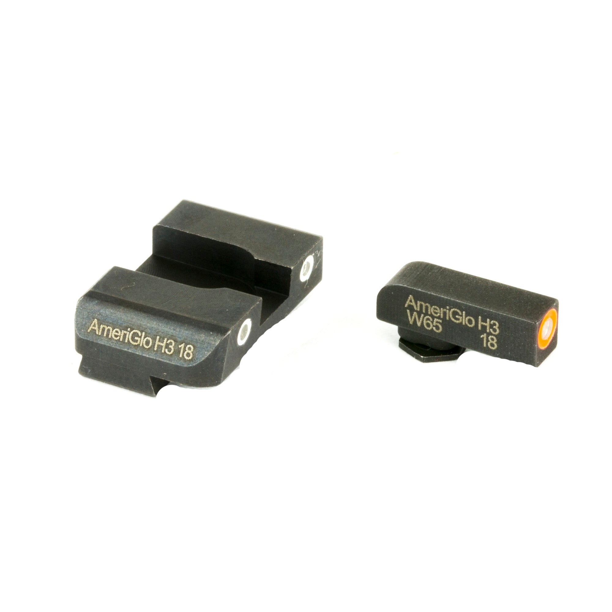 AmeriGlo Pro-Glo Green and Orange Tritium Sight Set for Glock 17/19