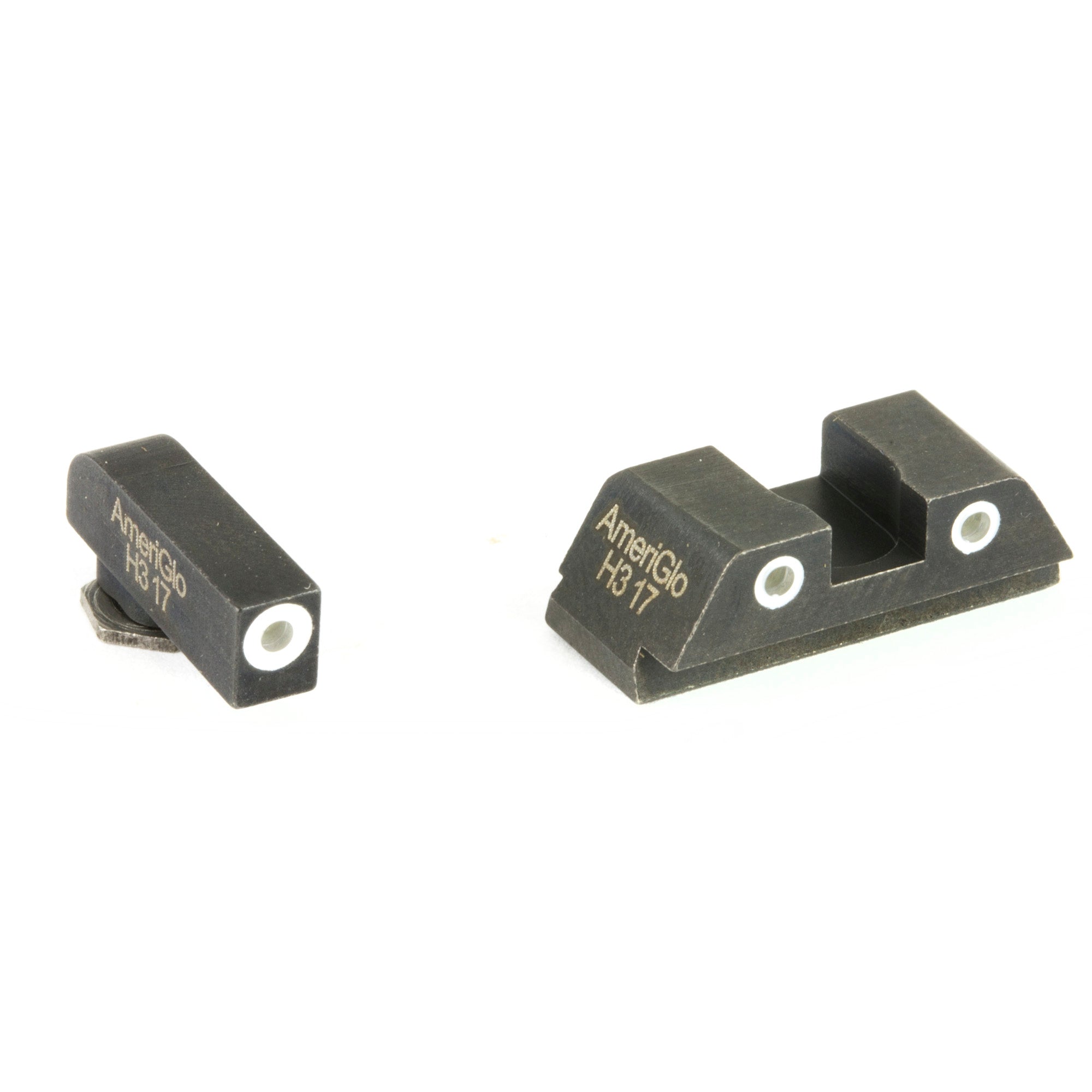 AmeriGlo Classic 3 Dot Tritium Night Sight for Glock 42/43, Green with White Outline