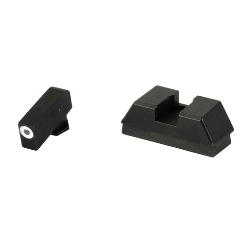 Ameriglo Optic Compatible Sets For Glock, Fits Glock 43X/48 MOS Green Tritium With White Outline, Black Rear