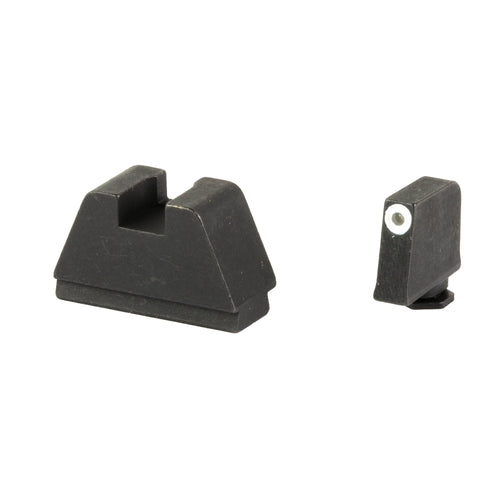 Ameriglo Optic Compatible Sets For Glock, Fits All Glocks, 3XL Tall, Green Tritium With White Outline, .365" Front