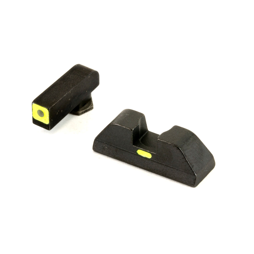 AmeriGlo CAP Set G/Y for Glock 42/43 – Combative Application Pistol Sights with Green Front Post and Yellow Rear Bar