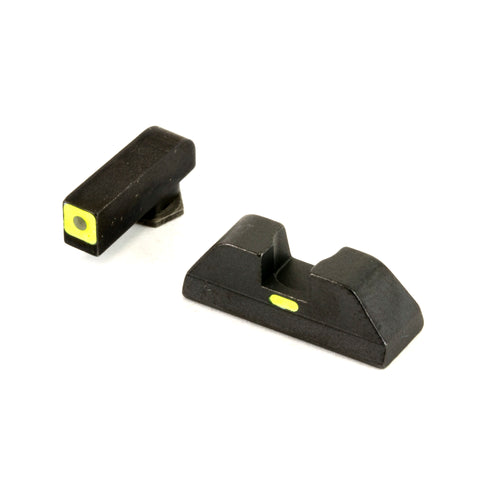 Ameriglo Cap - Combative Application Pistol, Sight, Front/Rear, Fits Glock 42 And 43, Green Tritium Lime Green