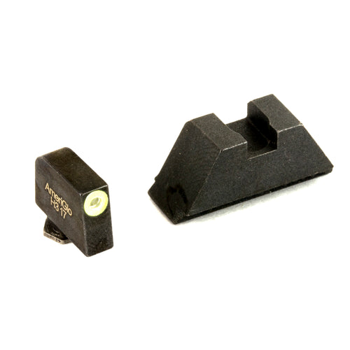 AmeriGlo Suppressor Tritium Sight Set for Glock MOS Pistols with Aimpoint ACRO and Holosun 509T Optics