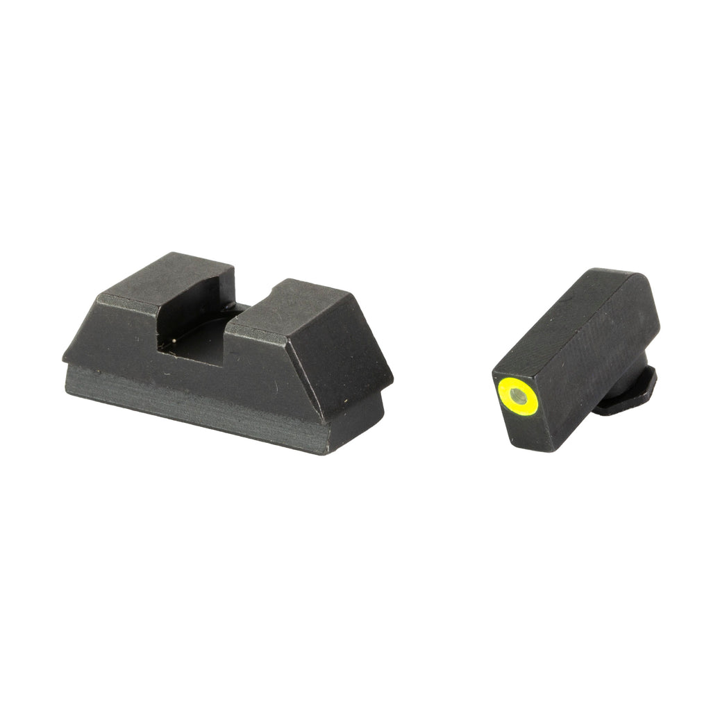 AmeriGlo GL-680 Tritium Front and Flat Black Rear Sight Set for Glock 43X/48 MOS with Holosun Optics
