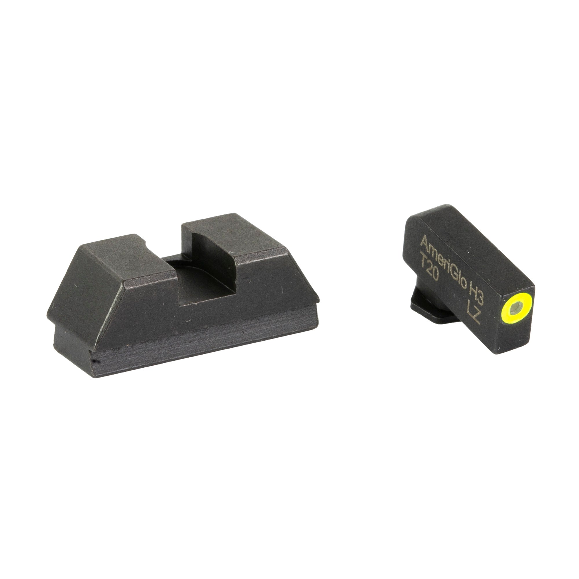 AmeriGlo GL-680 Tritium Front and Flat Black Rear Sight Set for Glock 43X/48 MOS with Holosun Optics