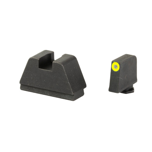 Ameriglo Optic Compatible Sets For Glock, Fits All Glocks, 3XL Tall, Green Tritium With Lumigreen Outline, .365"