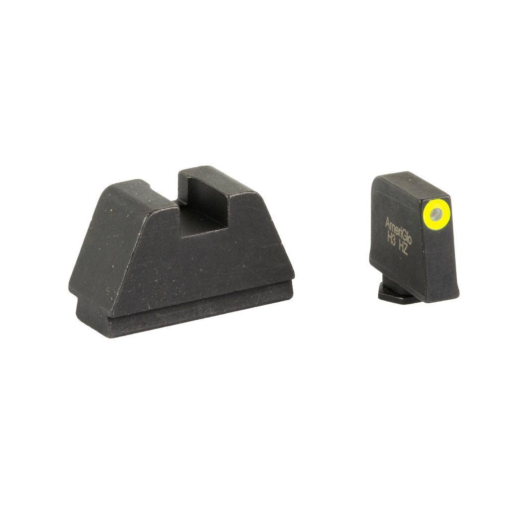 AmeriGlo GL-691 Optic Compatible Sight Set for Glock Pistols with Green Tritium Front and Flat Black Rear