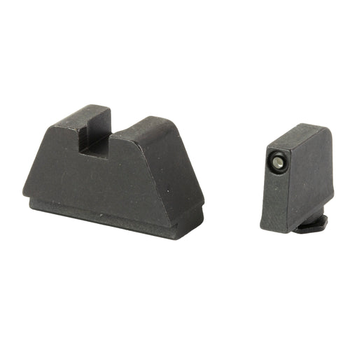 Ameriglo Optic Compatible Sets For Glock, Fits All Glocks, 3XL Tall, Green Tritium With Black Outline, .365" Front