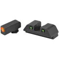 AmeriGlo Trooper Sight for Glock G5 9/40 – Green Front with Orange Outline and Green Rear