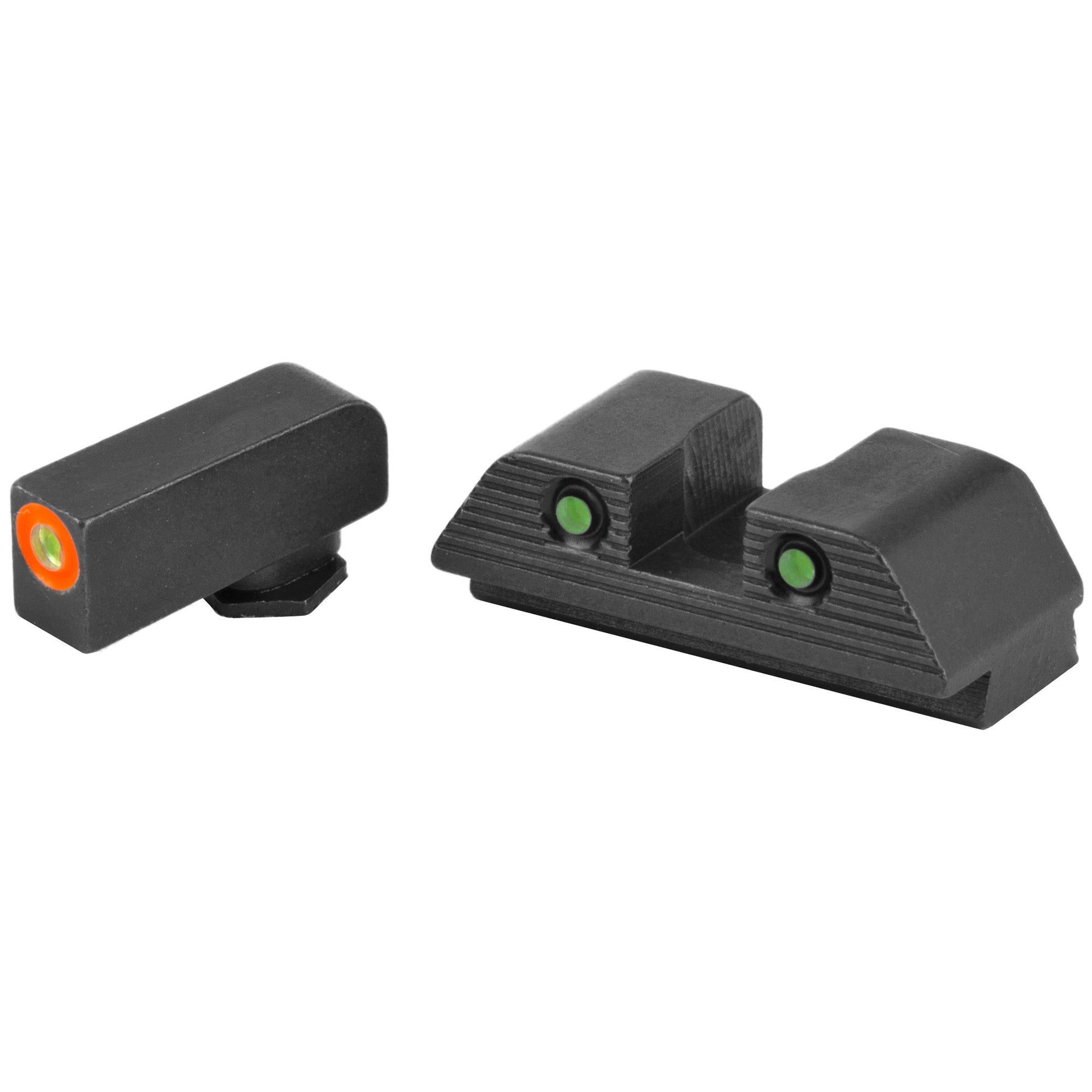 AmeriGlo Trooper Sight for Glock G5 9/40 – Green Front with Orange Outline and Green Rear