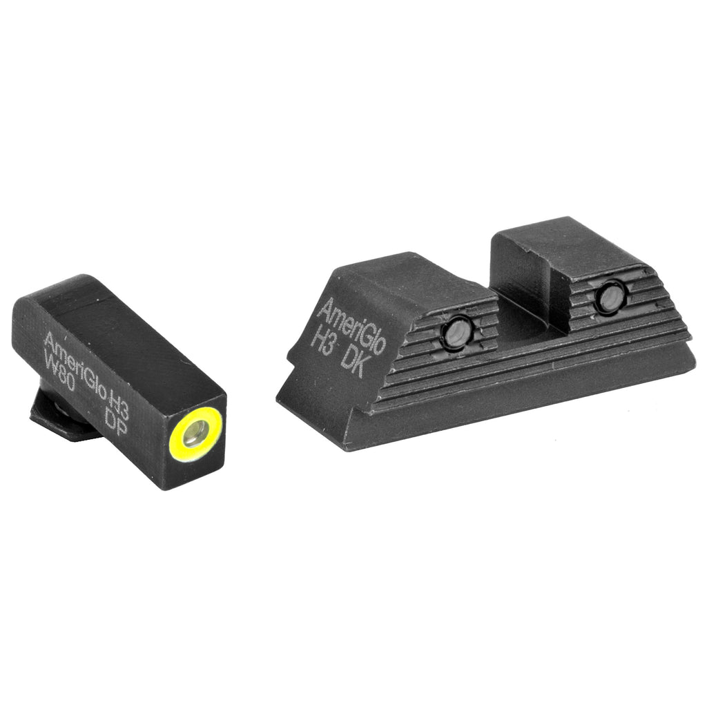 AmeriGlo Trooper Night Sight Set for Glock Generations 1-4 - Green Front and Rear Sight Upgrade