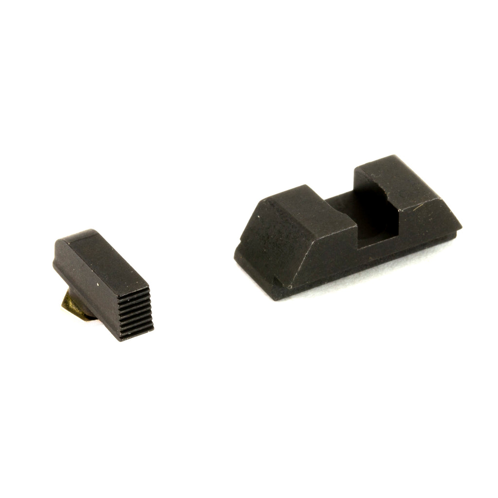 AmeriGlo Defoor Front and Rear Sight Set for Glock 42/43 – Black Serrated and Flat Black Classic Style