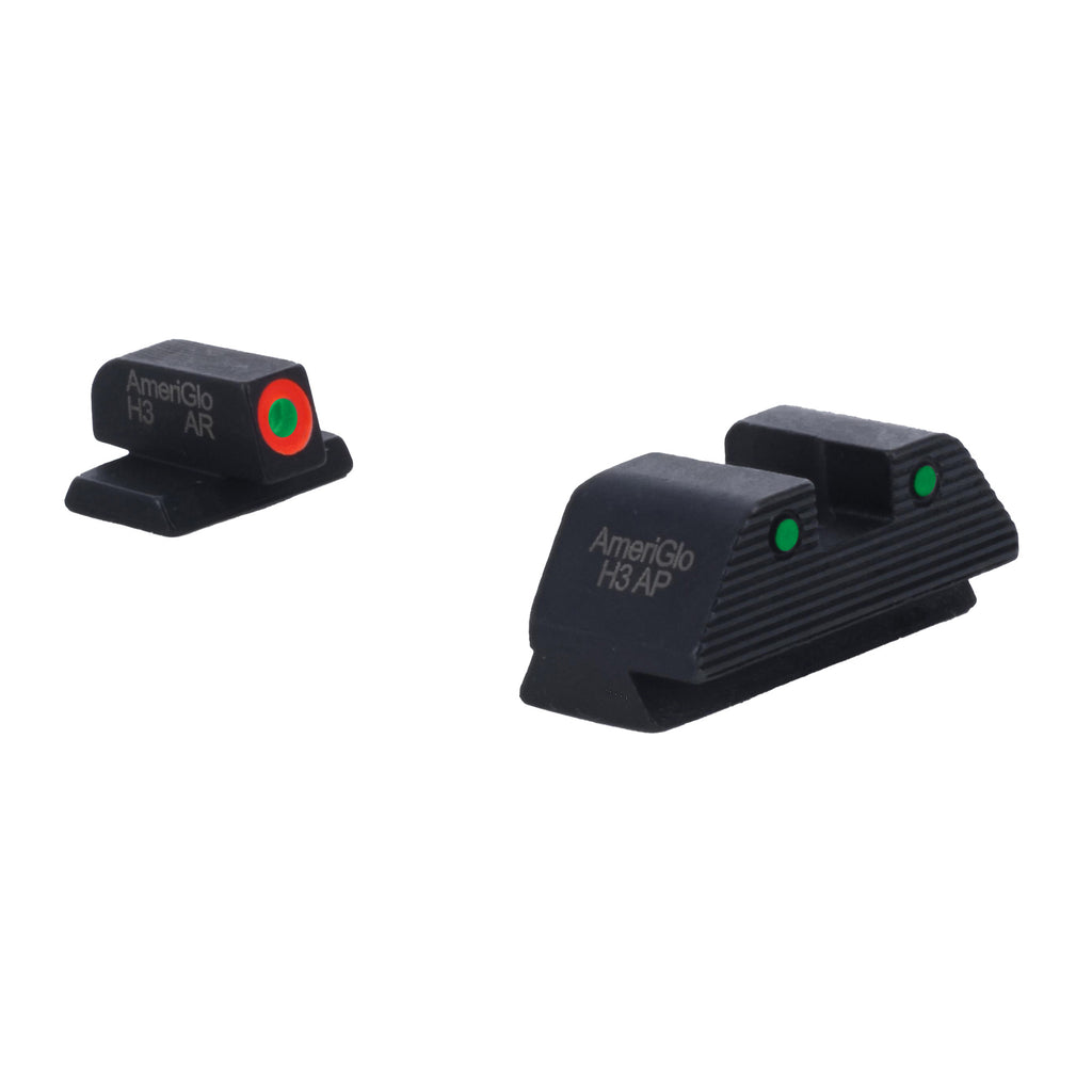 Ameriglo Trooper SW M&P Night Sight Set with Green and Orange Colors