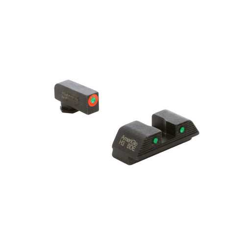 Ameriglo Trooper, Night Sight, For Walther Pdp, Green Front With Orange Outline, Green With Black Outline Rear