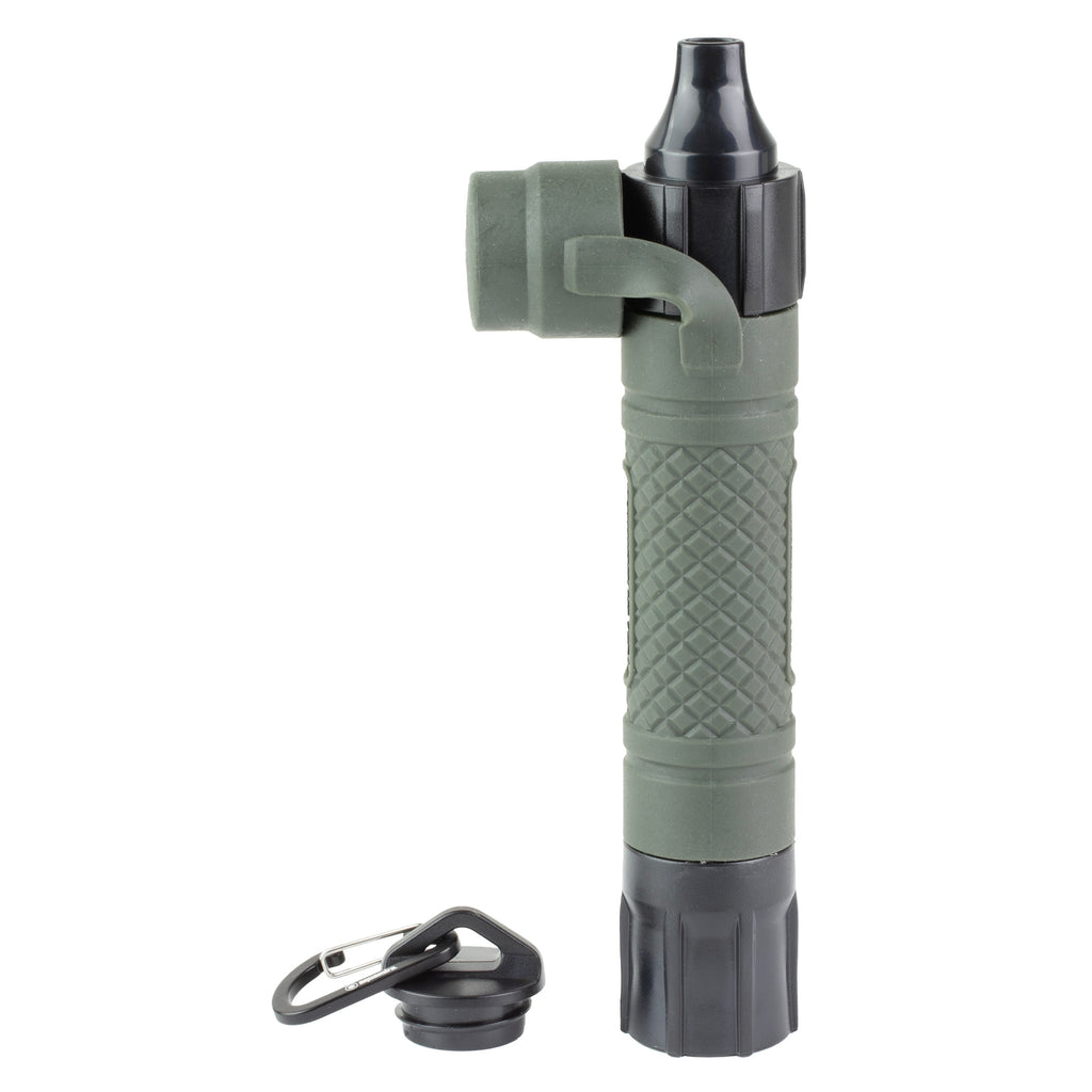 Aquamira Survival Straw Water Filter with Extended Capacity - Compact Olive Drab Green