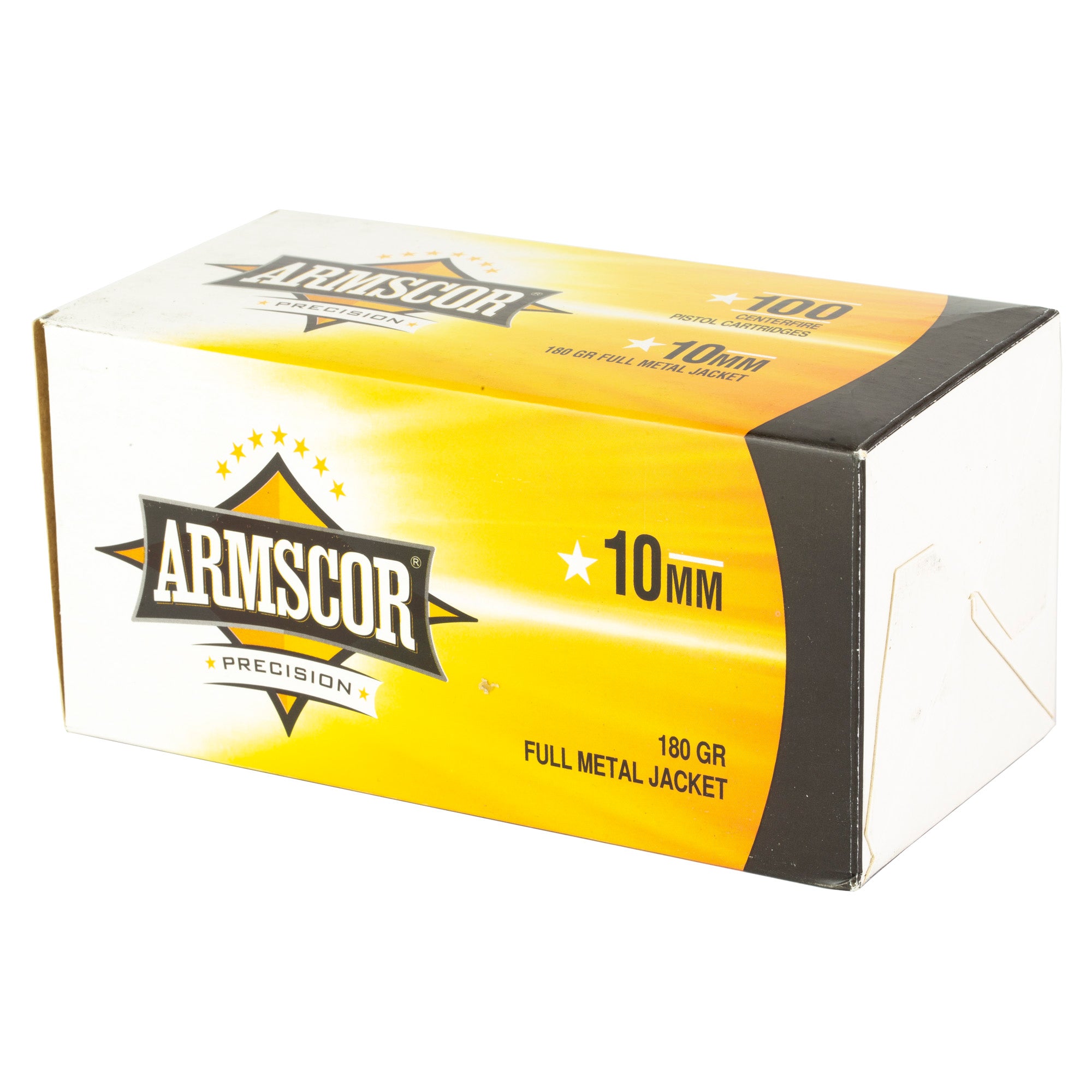 Armscor 10mm 180 Grain FMJ Ammunition - 100 Rounds Per Box, 1200 Per Case