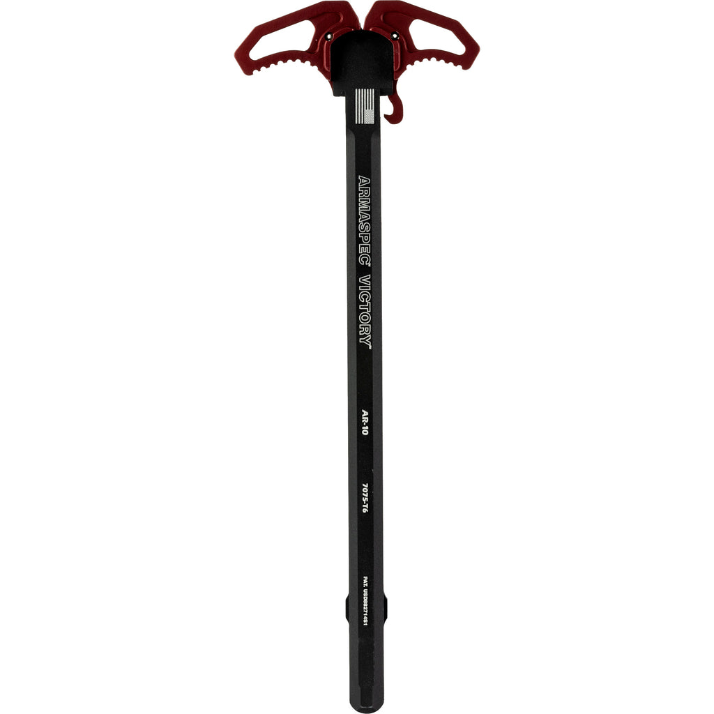Armaspec Victory AR-10 Red Ambidextrous Charging Handle - Model ARM162-RED