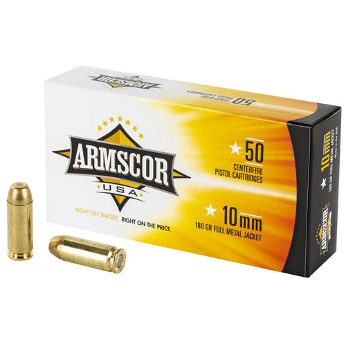 Armscor 10MM, 180 Grain, Full Metal Jacket, 50 Round Box