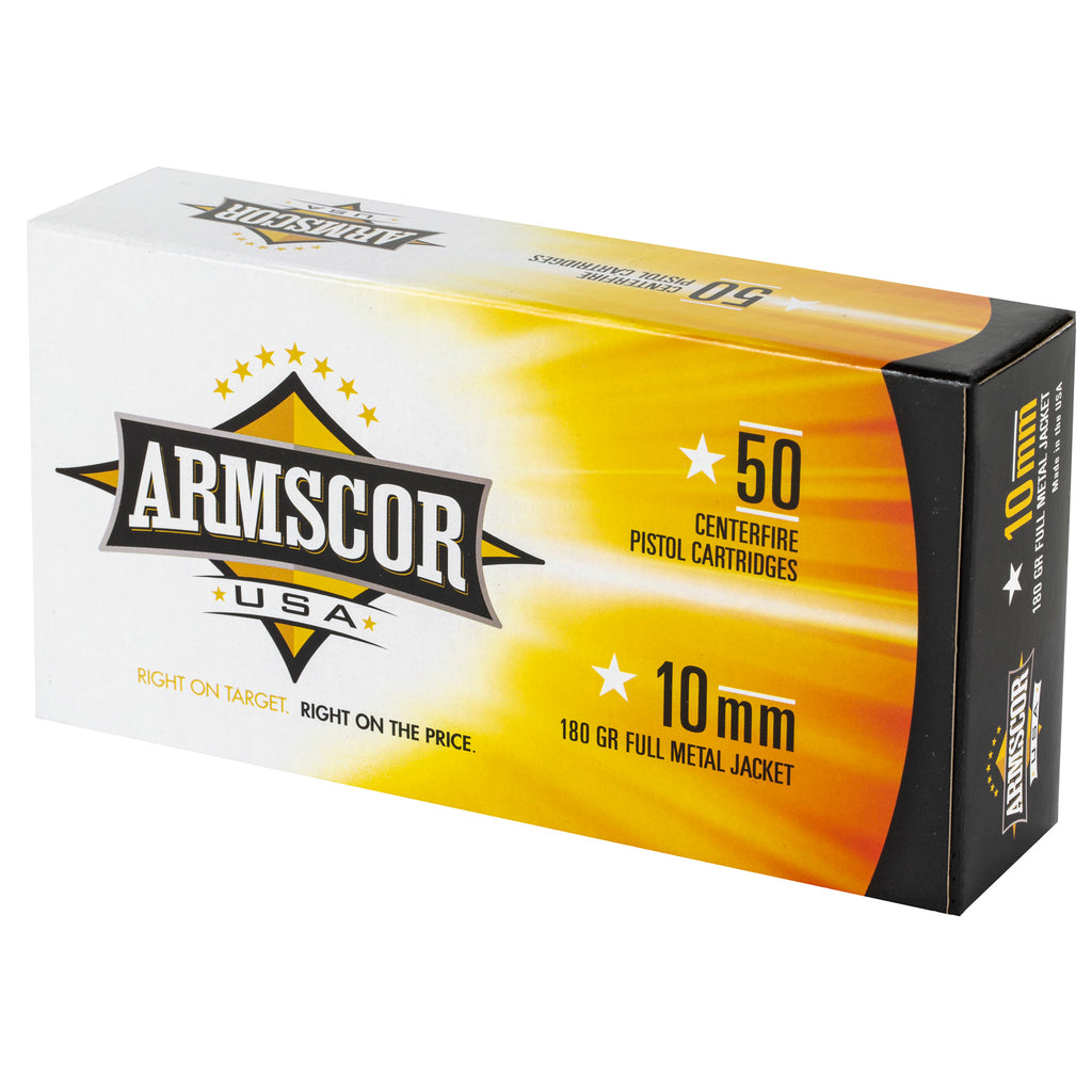 Armscor 10mm 180-Grain Full Metal Jacket Ammo — Reliable Performance for Shooting Enthusiasts