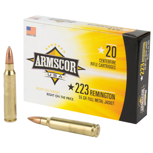 Armscor 223 Remington, 55 Grain, Full Metal Jacket, 20 Round Box