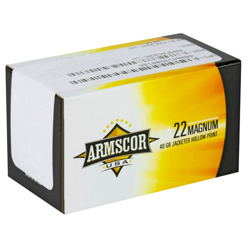 Armscor 22 WMR 40-Grain Hollow Point Ammunition - 50 Rounds per Box