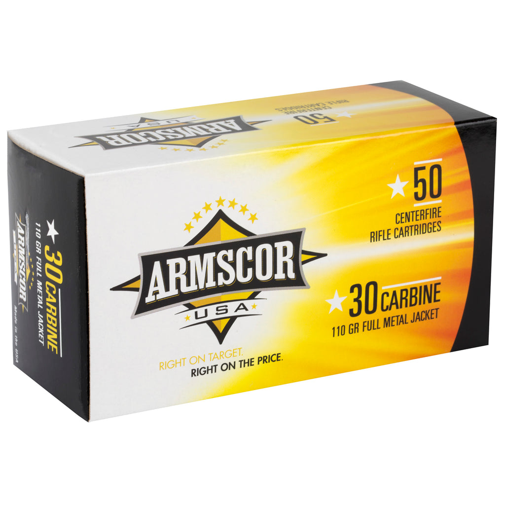 Armscor 30 Carbine 110 Grain FMJ Ammunition - 50 Rounds Per Box