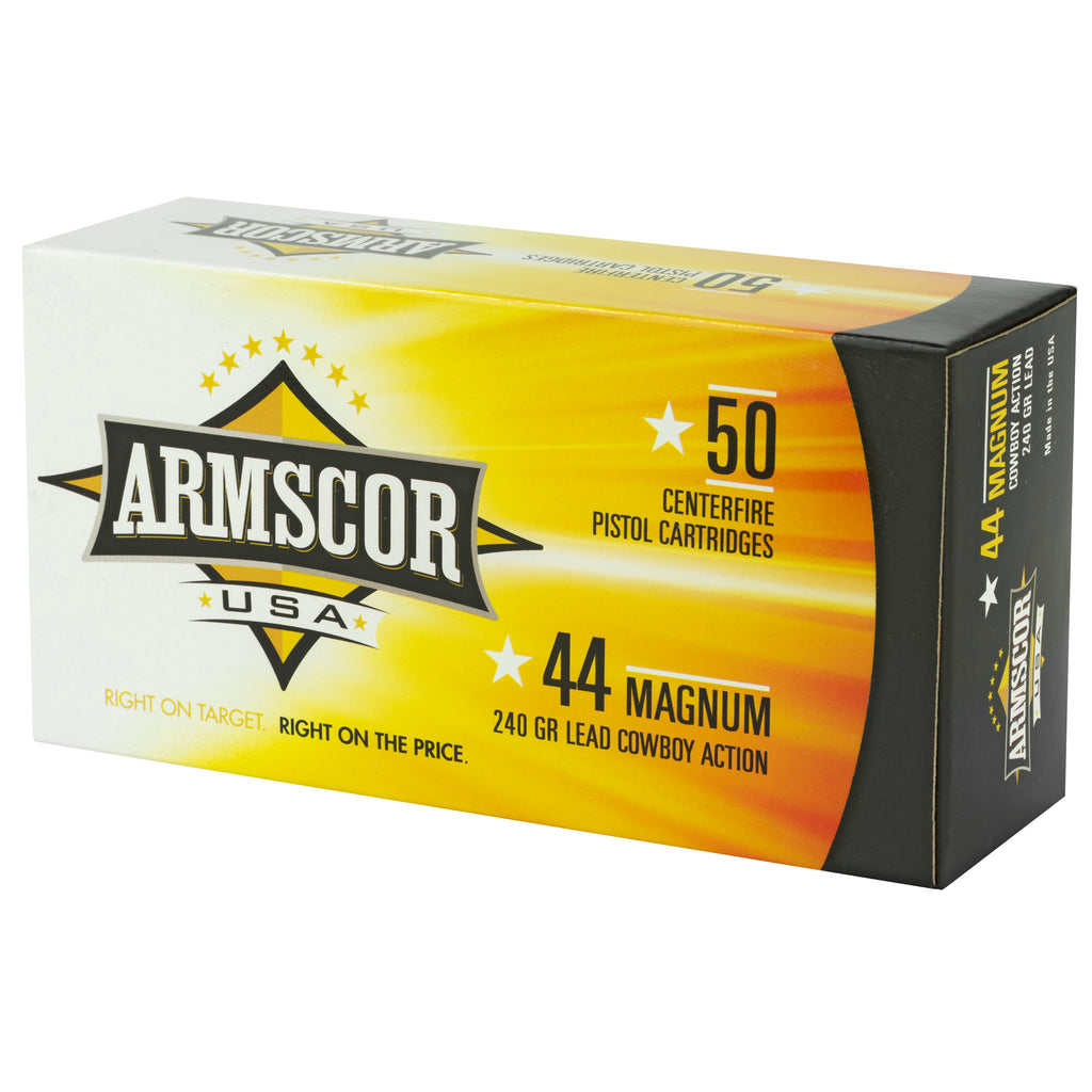 Armscor 44 Magnum 240-Grain Semi Wadcutter Ammunition, 50 Rounds per Box