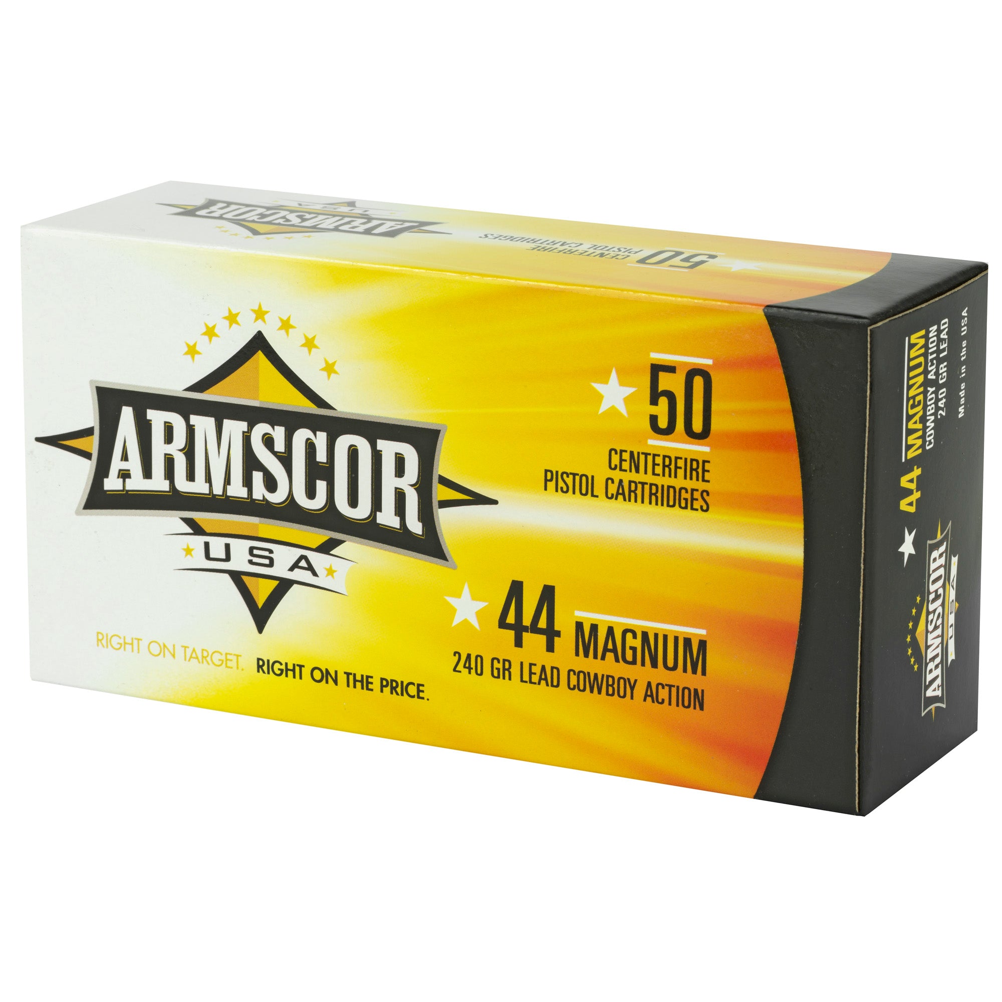 Armscor 44 Magnum 240-Grain Semi Wadcutter Ammunition, 50 Rounds per Box