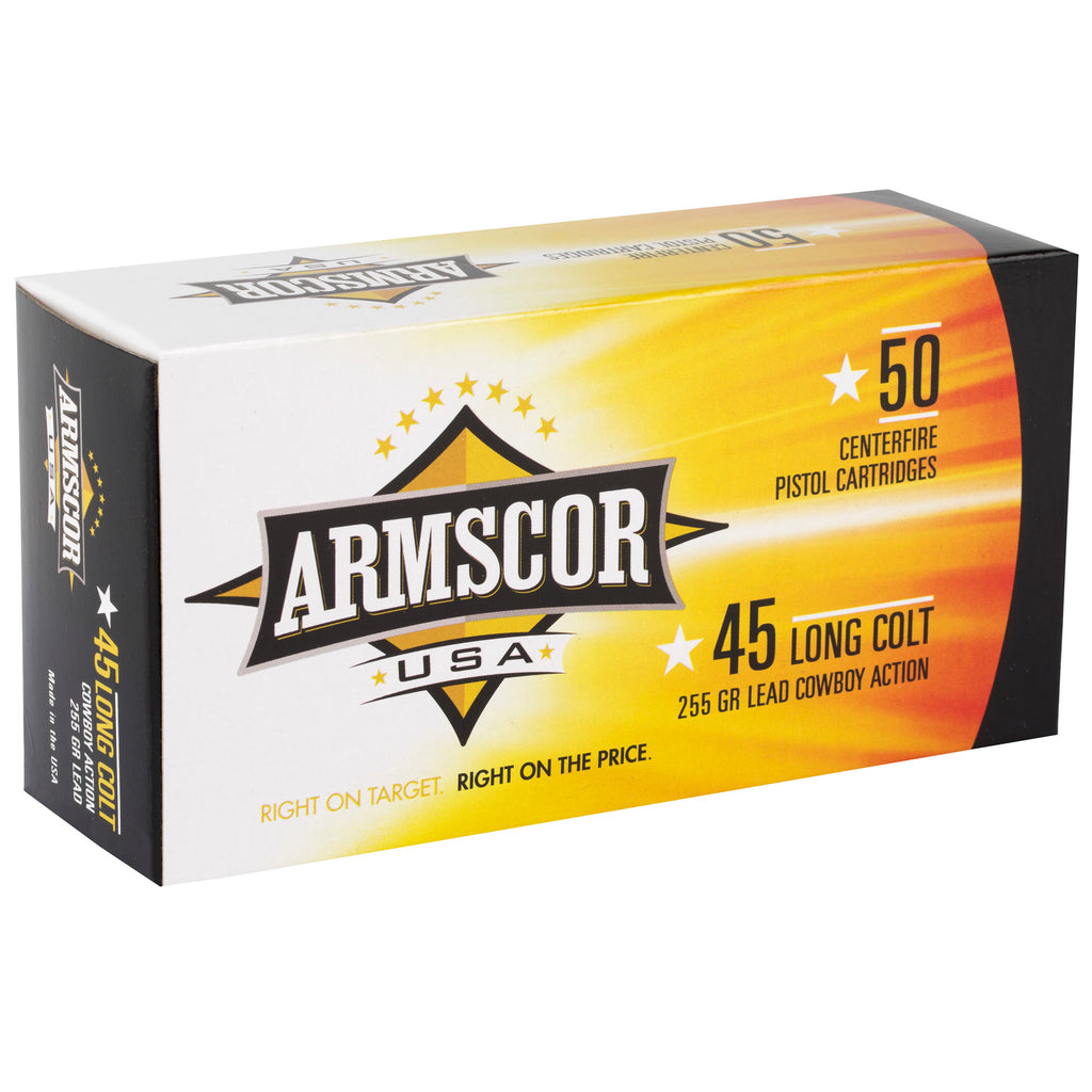 Armscor 45 Colt 255-Grain Lead Flat Nose Ammunition, 50 Rounds per Box