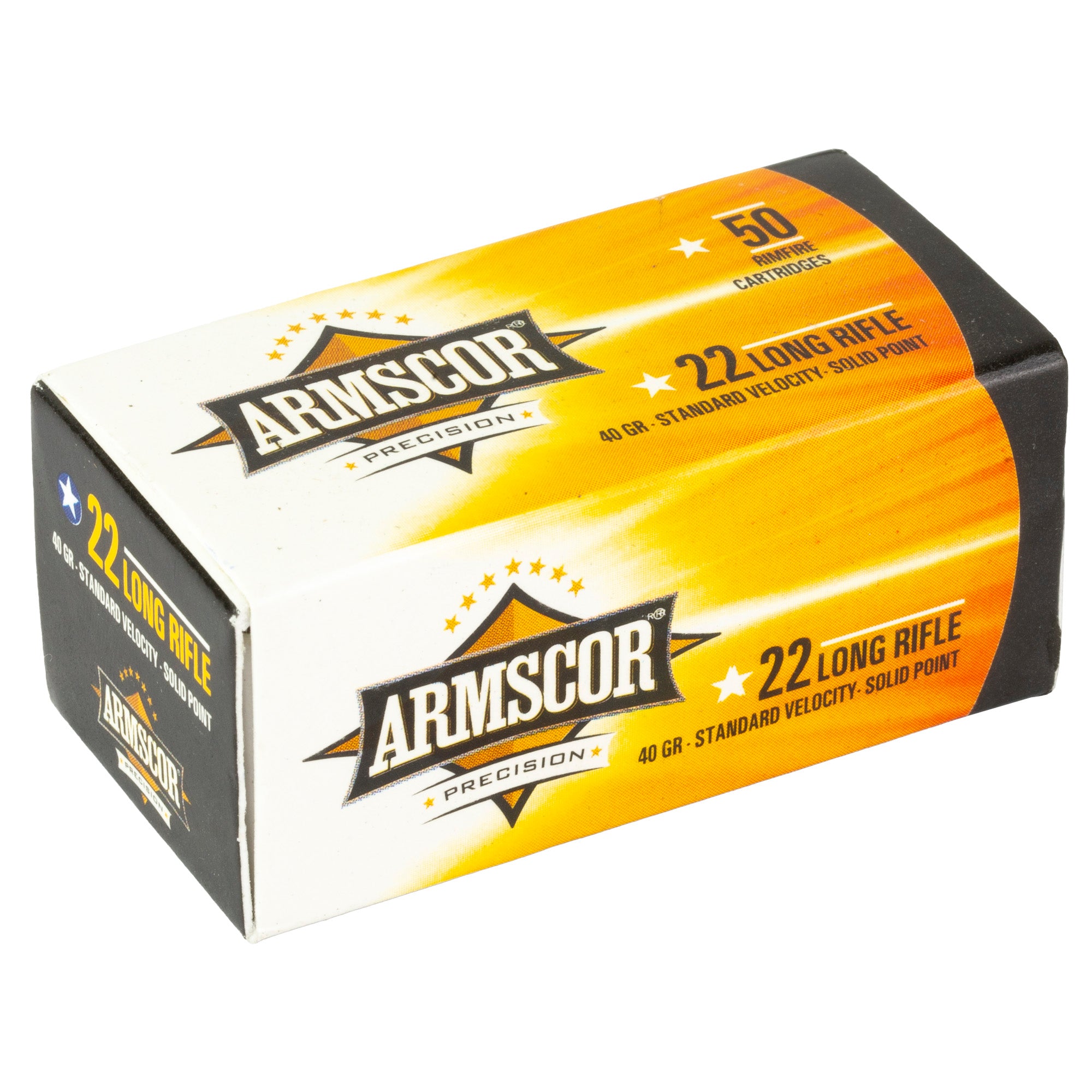 Armscor 22LR 40 Grain Solid Point Ammunition – 50 Rounds per Box, 5,000 Rounds per Case