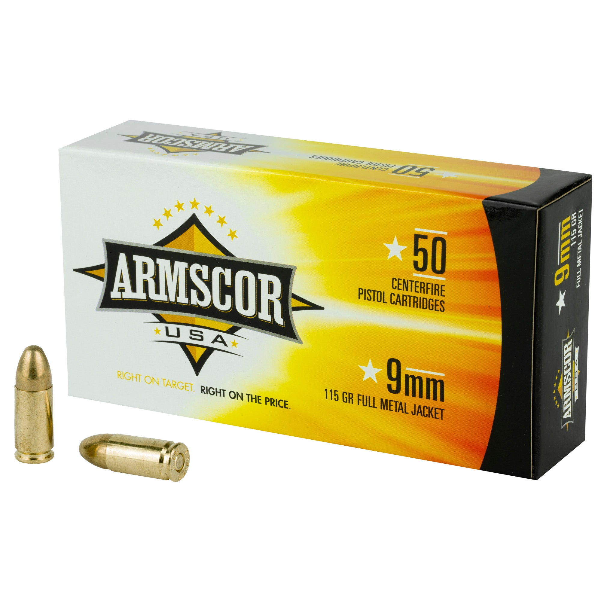 Armscor 9mm 115-Grain Full Metal Jacket Ammunition (FAC9-2N)